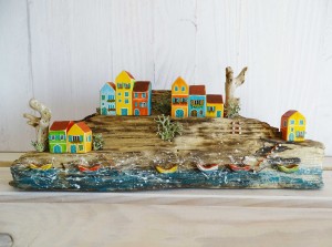 Fishing village miniature            