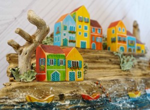 Fishing village miniature            